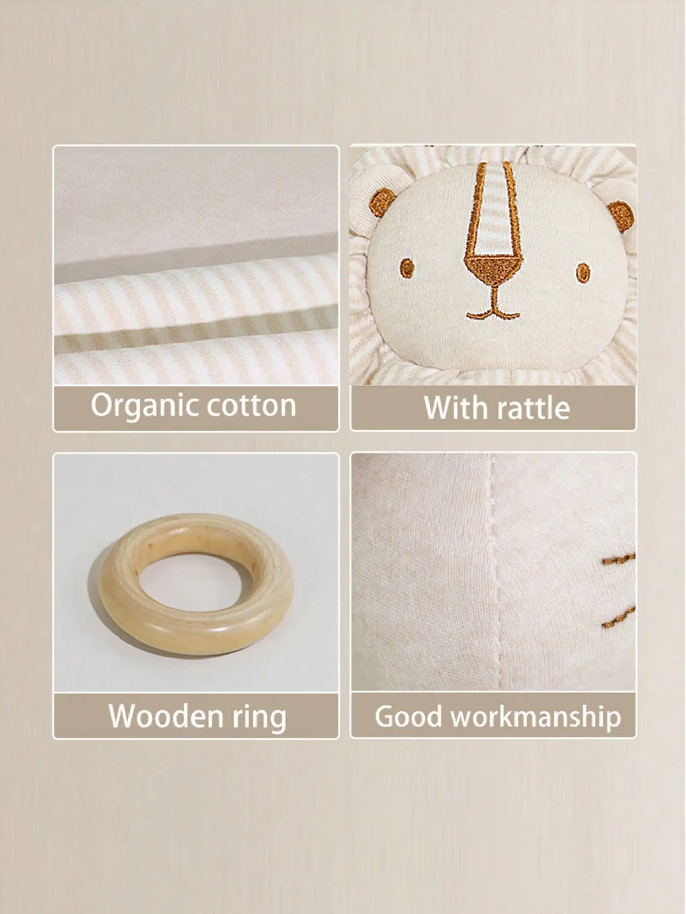 Anello per mano carino per bambini adatto per i giocattoli lenitivi neonatali dell'anello per le mani possono morsi il regalo di compleanno del bambino