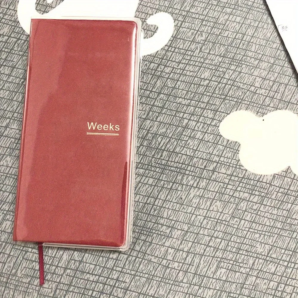 Clear PVC Protective Cover for Weekly Planner Notebook - Decorative Pattern Design Notepad Cover for Office & School