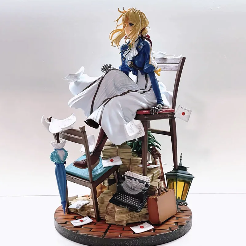 

Violet Evergarden Garage Kit Young Girl Model Action Figure Purple Ornament Collectible Desktop Decor for Hobby Enthusiasts