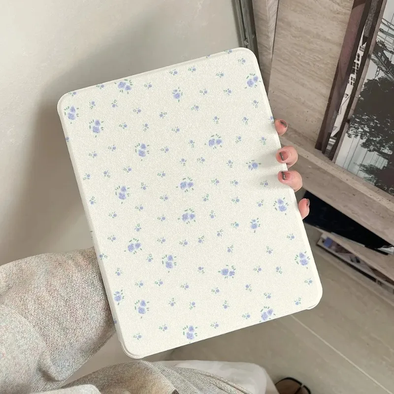 

Чехол-держатель для карандашей Funda для iPad 10,2 8th 9th Air 2/3 10.5 Pro 11 2-й 3-й 4-й для Samsung Tab S7 S8 S9 11 Plus Simple Floral