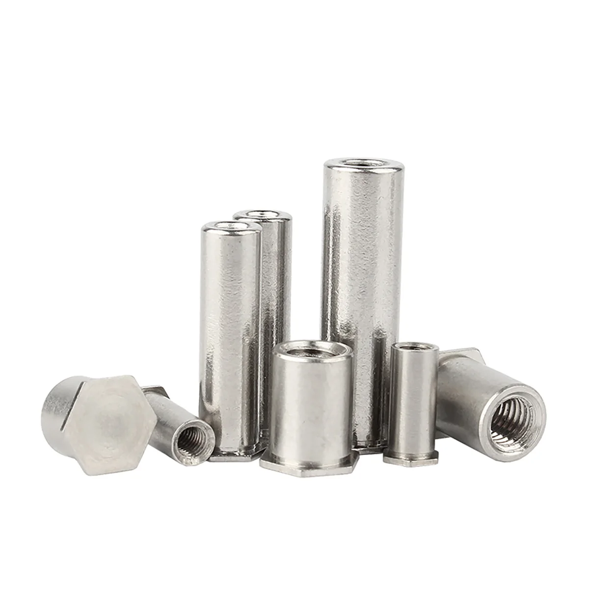 304 Stainless Steel Small Head Diameter Blind Hole Rivet Nut Column Rivet Fastener Inner Diameter M3M4 Bottom Hole 4.2/6mm
