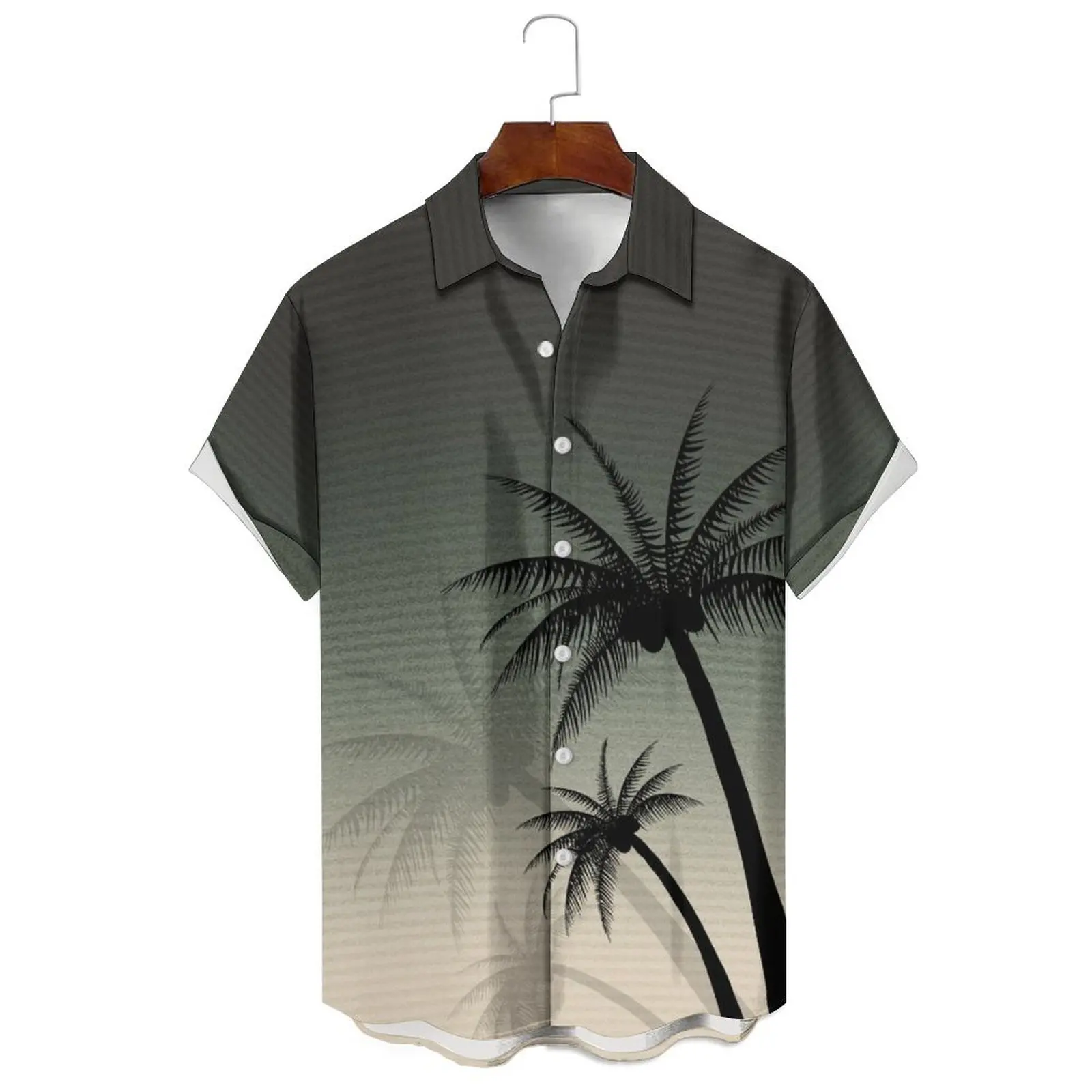 

Summer Men's new Hawaiian beach shirt Coconut tree print 3D printed men's clothing Home daily social party holiday short sleeve