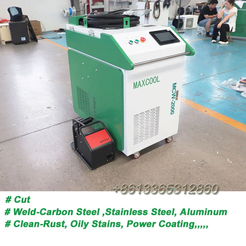 Maxcool 1500W 2000W 3000W 4 in 1 Portable Laser Welding Machine Laser Metal Cleaning Smooth Welded Seam Laser Welder