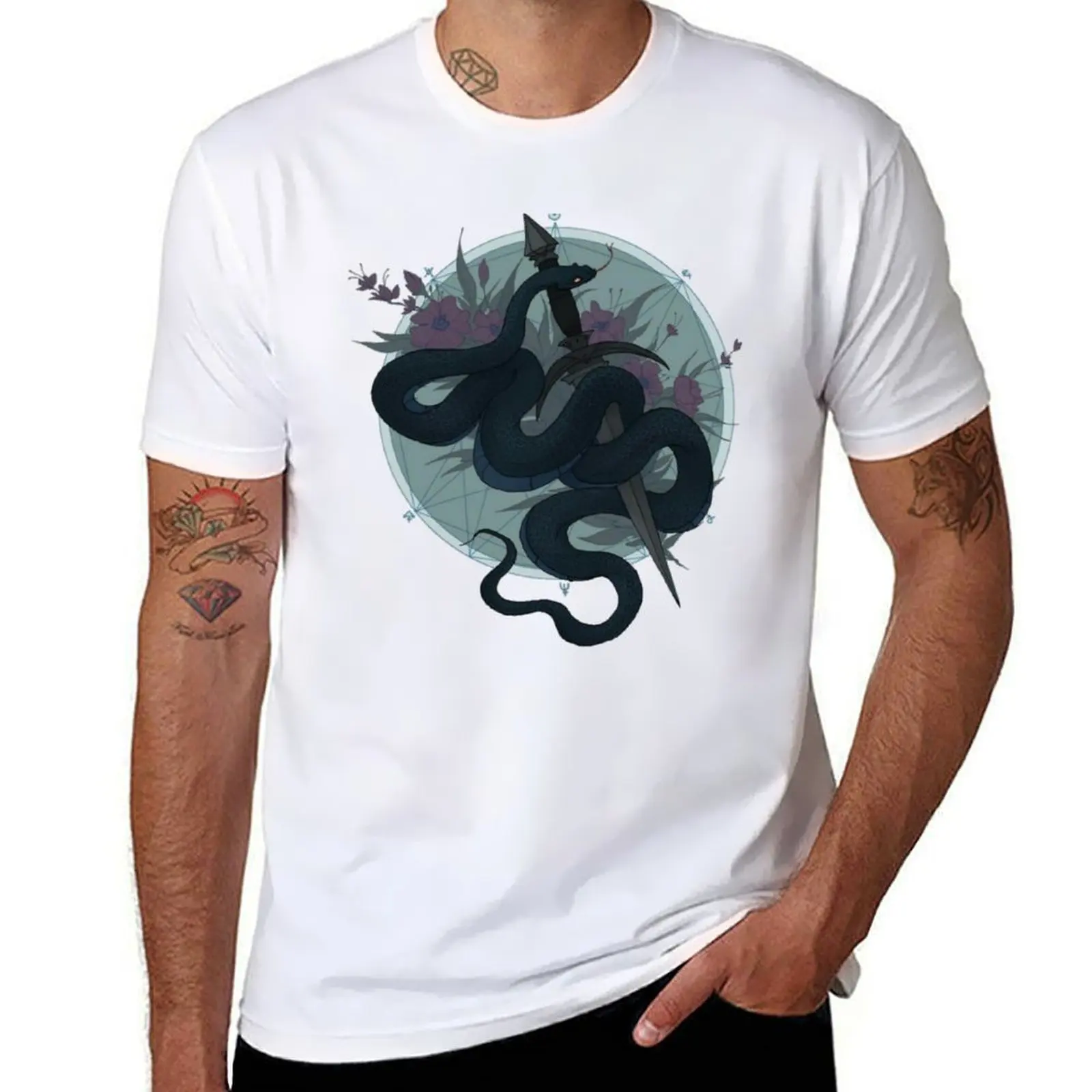 

Оригинальная футболка qotsa snake - queens Of The Stone Age, футболки с принтом для мужчин, мужская футболка из хлопка, 100% футболка для мужчин, футболка