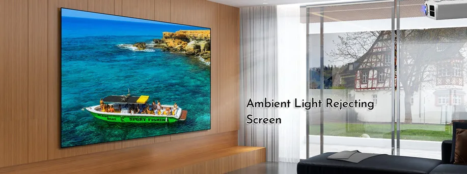 T2ALRF Trinovisuals 16:9 HDTV 4K/8K Ultra HDR 3D Led-hintergrundbeleuchtung Umgebungs Licht Ablehnung Nano Rand Fest rahmen Projektor Bildschirm – Detail 21
