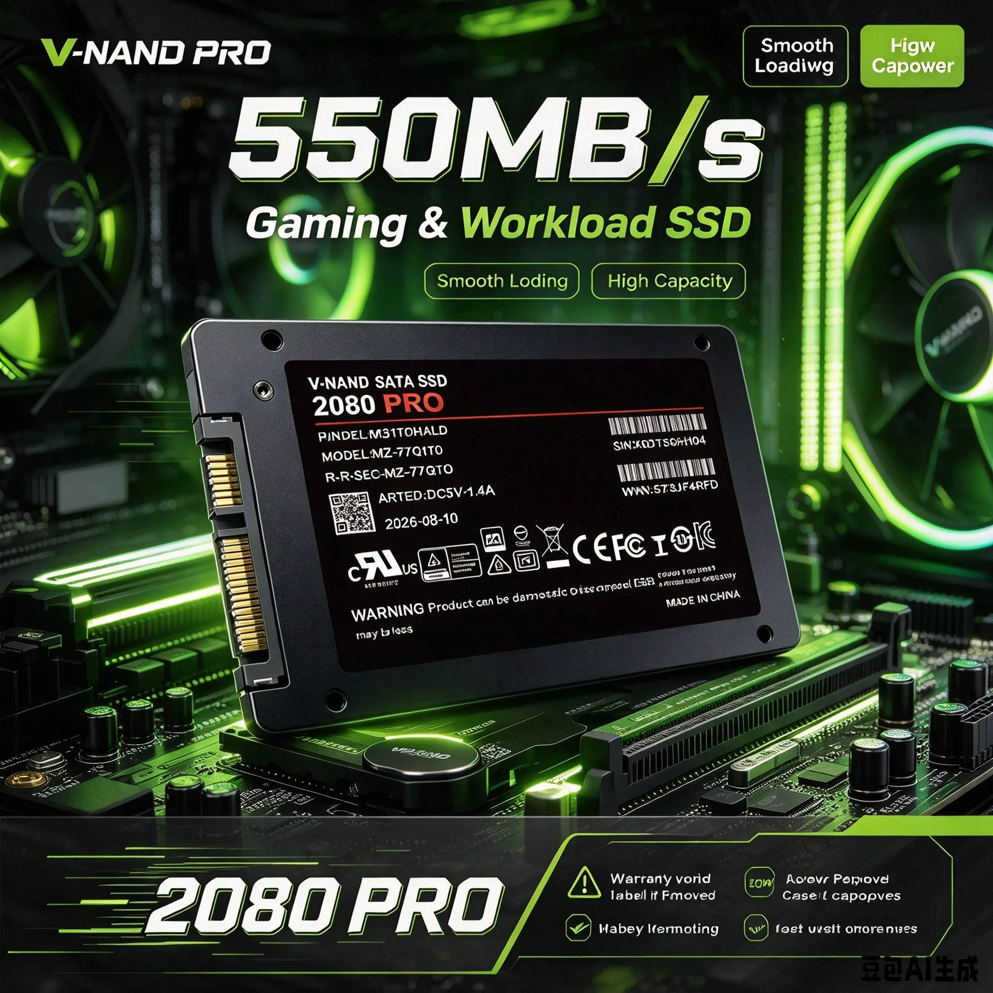 500GB 1TB 2TB 4TB 2080 PRO Internal HDD Hard Drive SSD Solid State Disk SATA3 2.5 Inch Microcomputer Laptop Desktop SATA III SSD