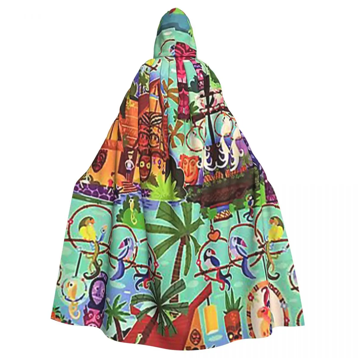 Capa larga con capucha para habitación Tiki encantada Original, disfraz Medieval de bruja, capa de Cosplay para Halloween, vampiro, adulto, Unisex