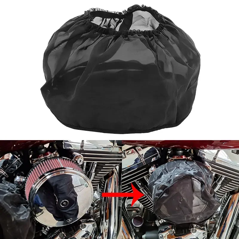 Motorcycle Waterproof Air Filter Rain Sock Dustproof Protective Cover For Harley Dyna Sportster Touring Softail Street Glide
