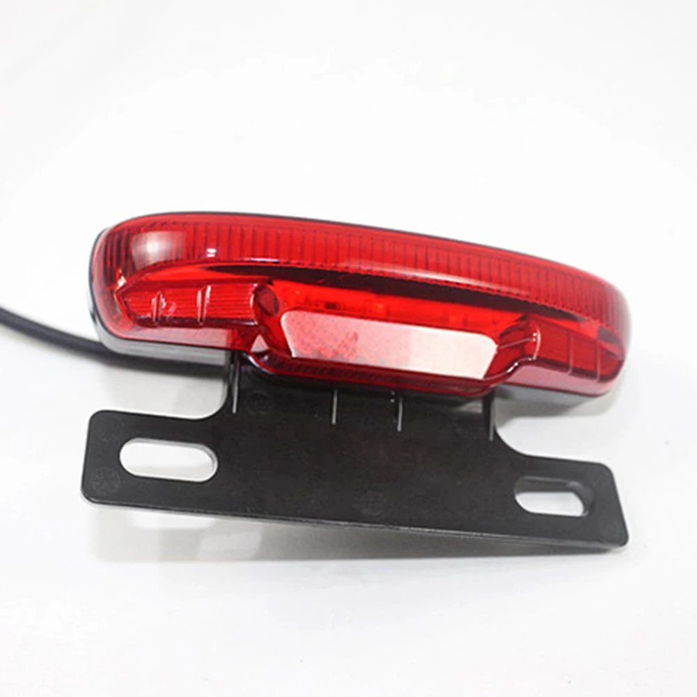 1 Pc Led Tail Light 10mm Ultra-thin Waterproof Design Tail Light Electric Bicycle Brake Lights Running Lights 48V Rear Light