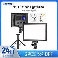 NEEWER Panel de luz de vídeo LED de 9 "", cámara DSLR regulable, luz suave con mini trípode para fotografía, grabación de vídeo, transmisión en vivo