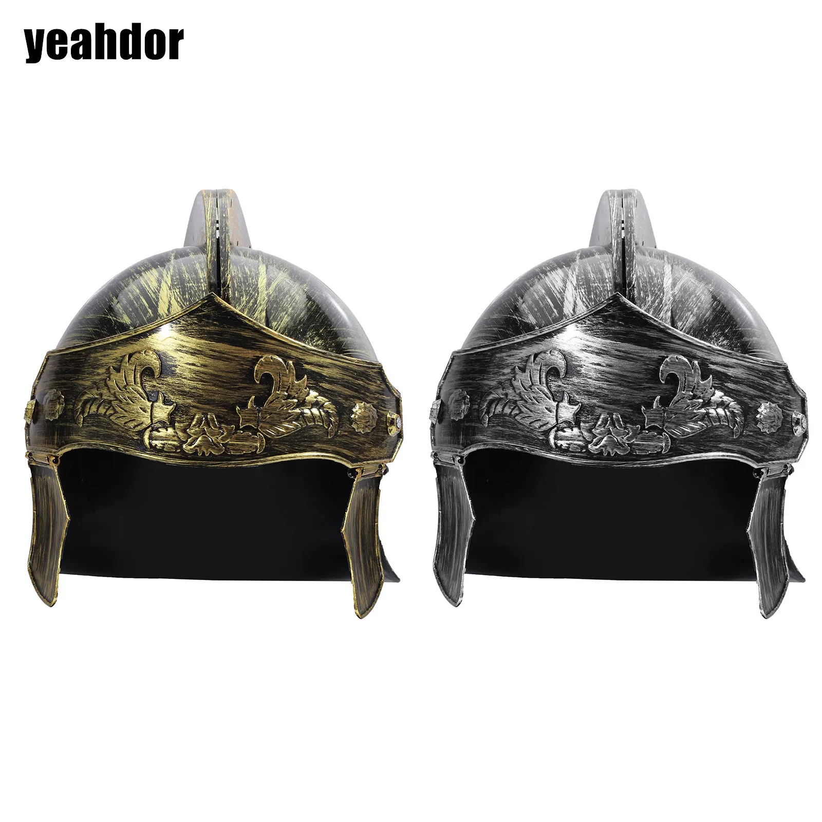 

Medieval Roman Warrior Knight Plastic Helmet Spartan Gladiator Vintage Cosplay Costume Helmet for Halloween Stage Performance