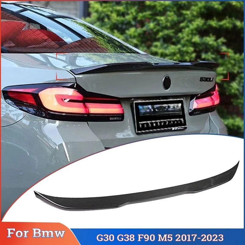 Image of M Performance Pro Style Heckspoiler für BMW G30 G38 F90 M5 M5+ 2017 2018 2019-2023 Auto-Heckflügel Zubehör
