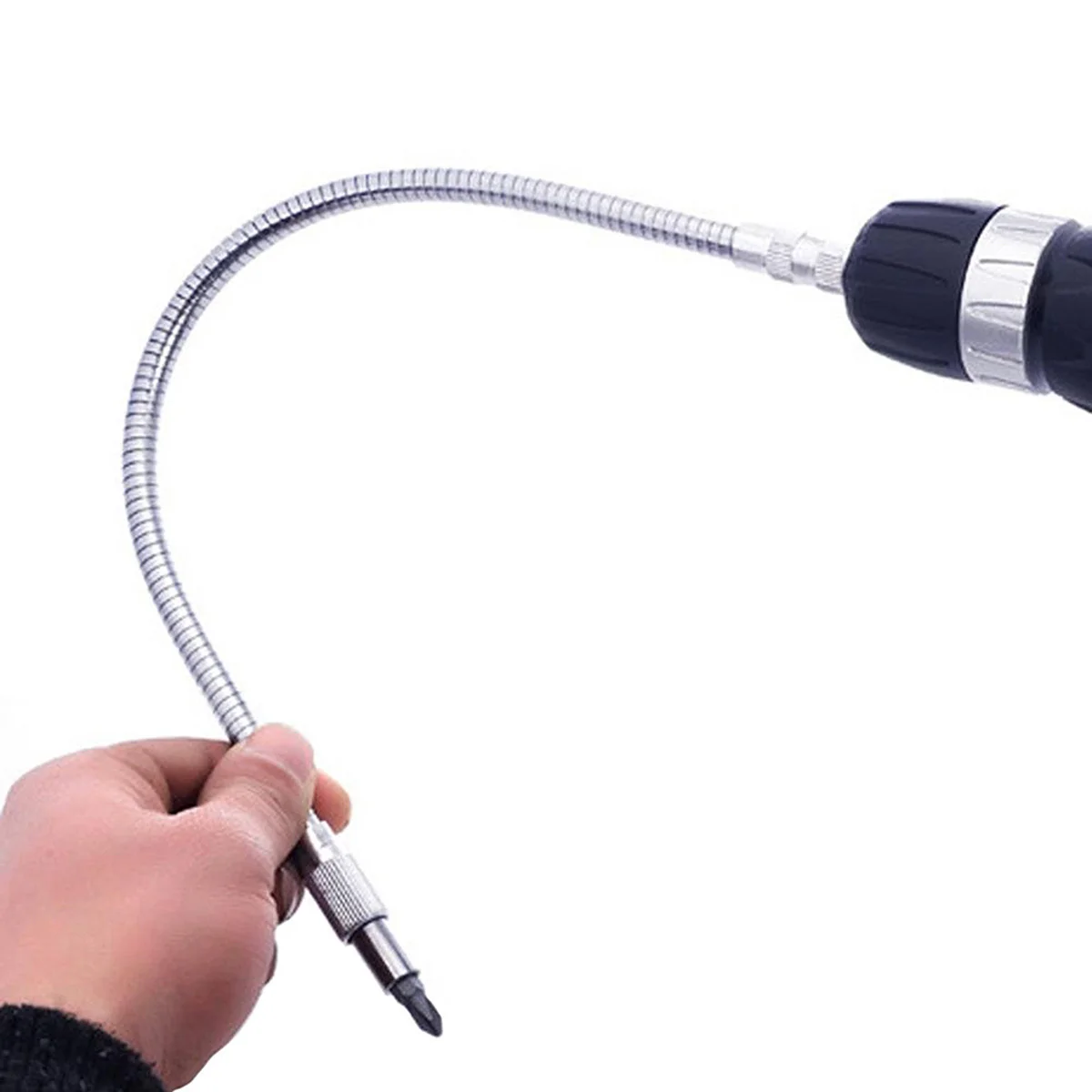 

200Mm Flexible Shaft Extension For Drill Impact Driver Ratchet Screwdriver Metal 300 Degree Bendable Universal Connection Rod