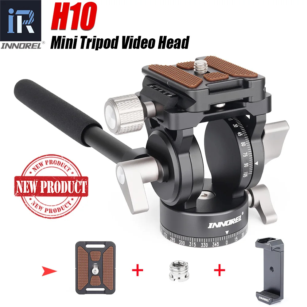 

Lightweight Mini Fluid Video Hydralic Damping Tripod Head with Arca Swiss Q.R. Plate for Dslr Camera Camcorder Monopod Load 4kg