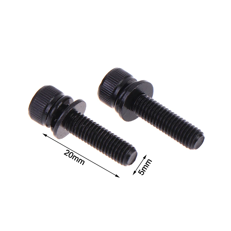 New 4/10Pcs Garden Power Tools Hardware Fasteners M5*20mm Hexagon Socket Bolt With Spring Pad And Flat PadNew