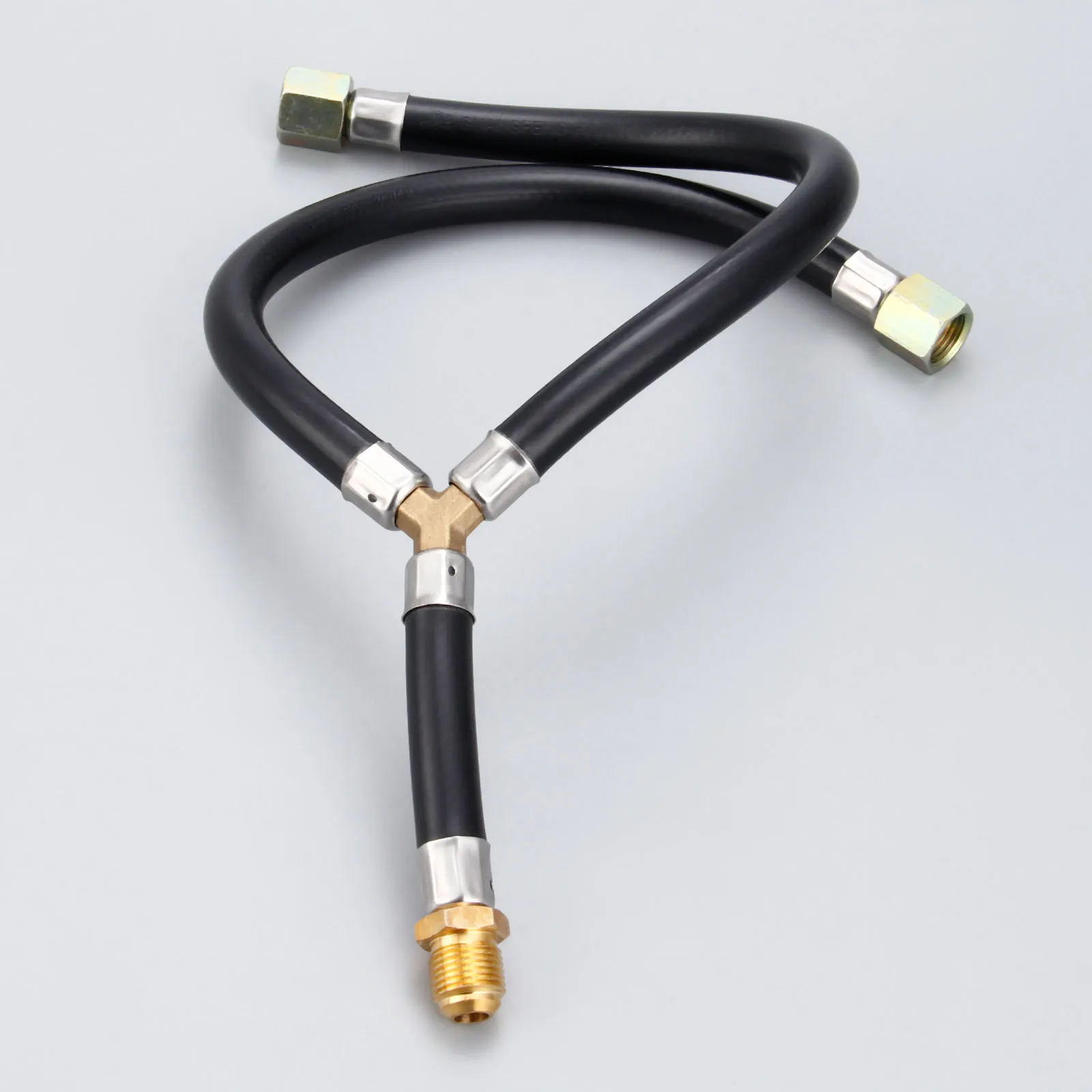 1 unidad de manguera en Y de baja presión para conexión de barbacoa a gas, piezas de ensamblaje con tubo de entrada de 3 pulgadas, flexible y duradero