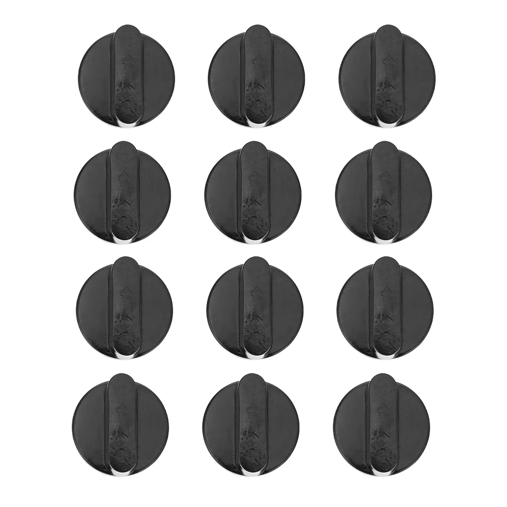 

12pcs Gas Stove Knob Replacement Accessories Plastic Control Knobs for Cooker Durable Smooth Surface Easy Install Convex Design