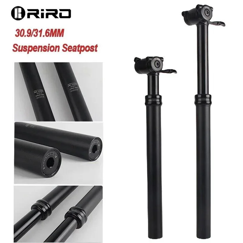 

RIRO Bike Suspension Seatpost Shock-absorbing Bicycle Seat Tube 30.9/31.6mm MTB Seat Post Travel 140/110mm Cycling Parts