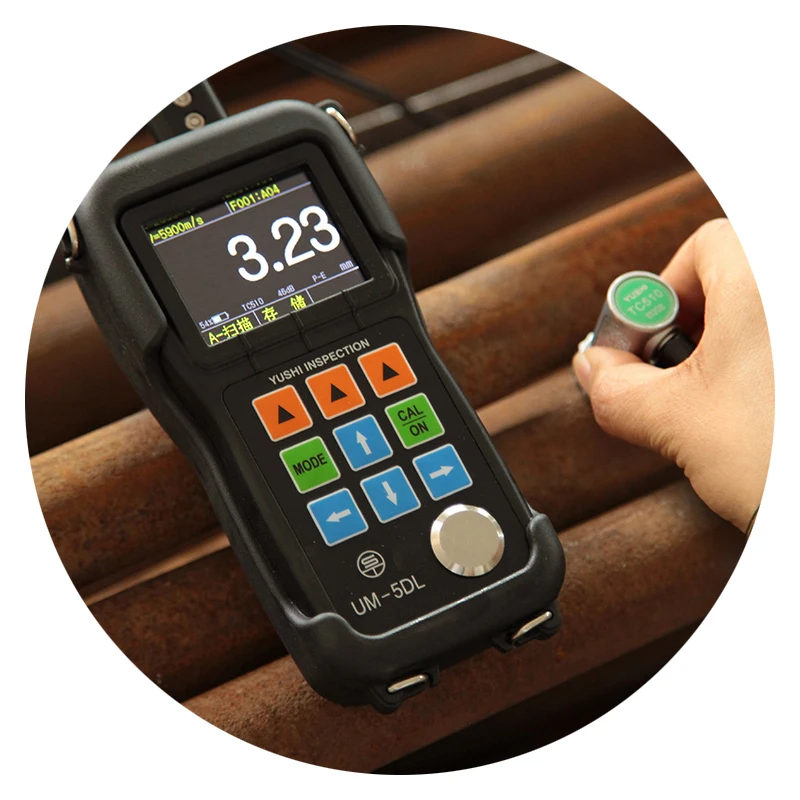 NDT UT Thickness Measurement A B Scan Ultrasonic Thickness Gauge YUSHI UM-5DL for Corrosion Metal