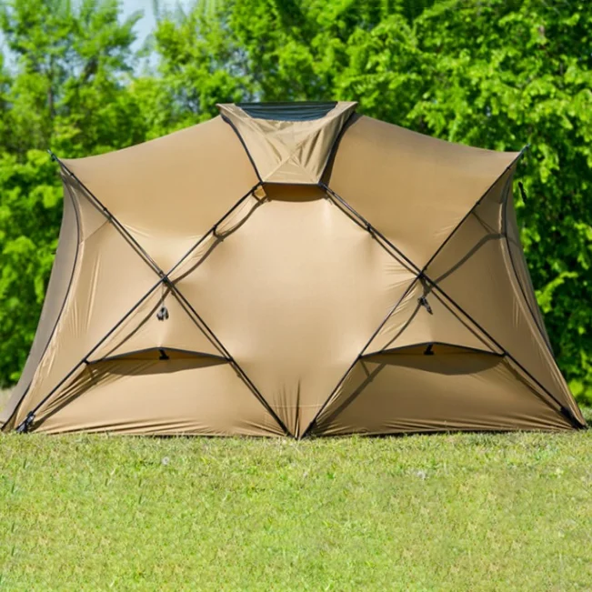 

YYHC-Camping outdoor tent 4 person portable customized waterproof pop-up automatic Hexagonal instant OEM tent