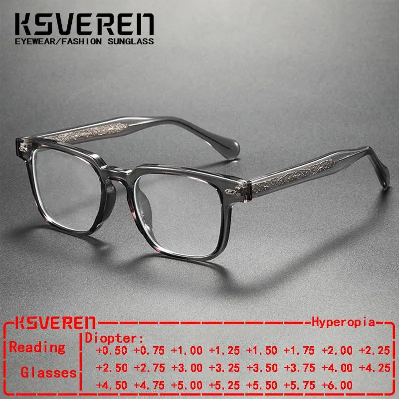 

New Design Fashion Men Square Anti Blue Light Reading Glasses Women Hyperopia Optical Eyeware Prescription Optical Glasses