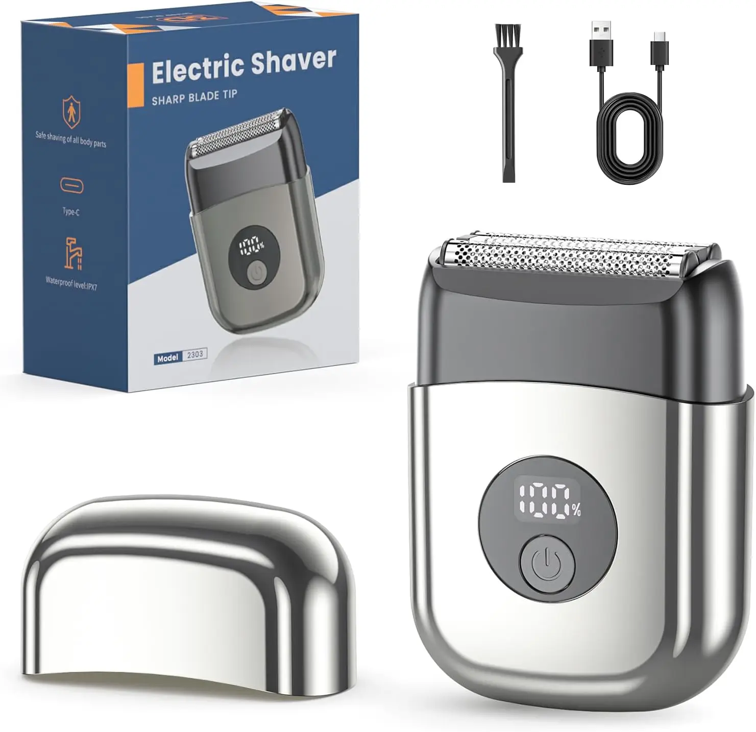 

Мужская электрическая бритва, триммер для бороды и усов, беспроводная, для путешествий, для удаления волос на лице и теле