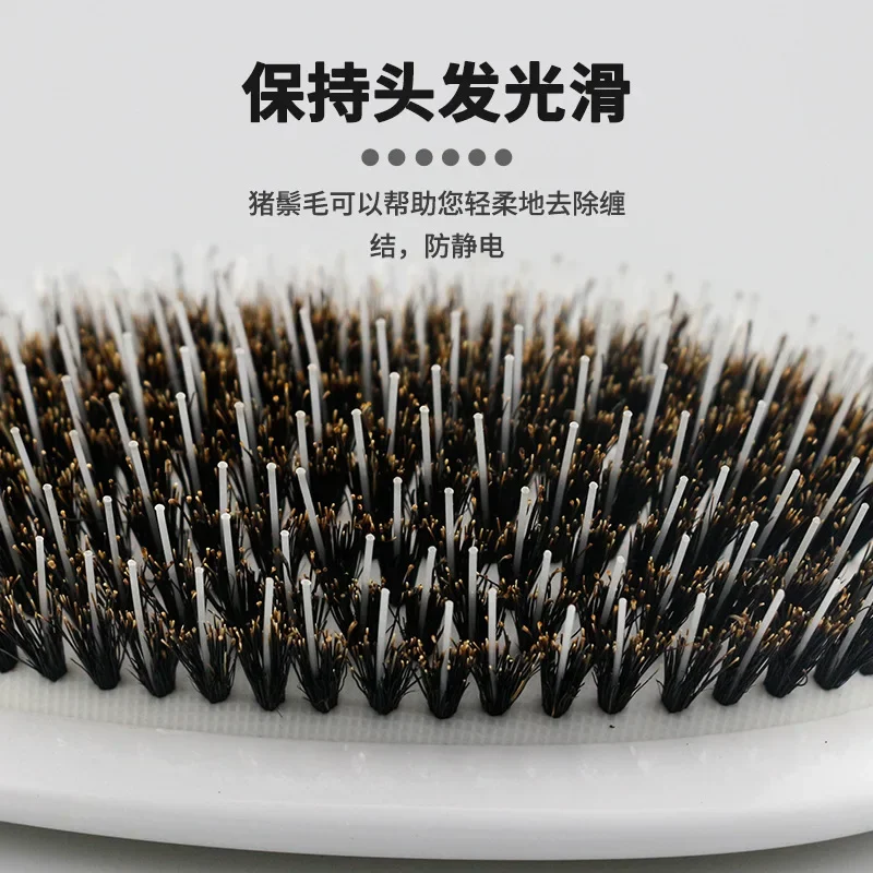 

Boar Bristle Hair Brush Women Combs for Hair Wood HairBrush Detangle Straightener Brush Professional Salon Brushes