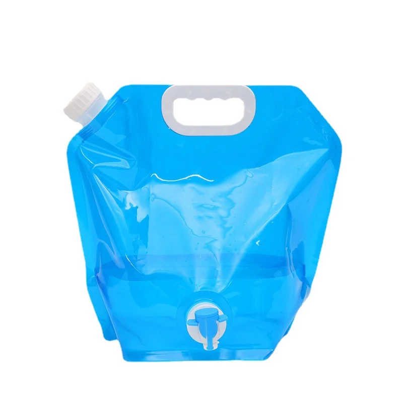 5/10L Portable Camping Water Bag Foldable Large Water Container Outdoor 10 Liter Water Pouches Collapsible Water Storage Bucket