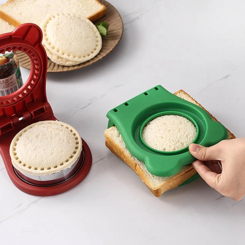 4PCS DIY Cookie Pocket Sandwiches Maker Sandwich Bread Pancake Maker For Breakfast Sandwich Maker