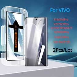 2Pcs Tempered Glass For Vivo V29 lite V27Pro Full Coverage Screen Protector For VIVO S16 S17 S18 Pro S17T S17E QuickSticker Box
