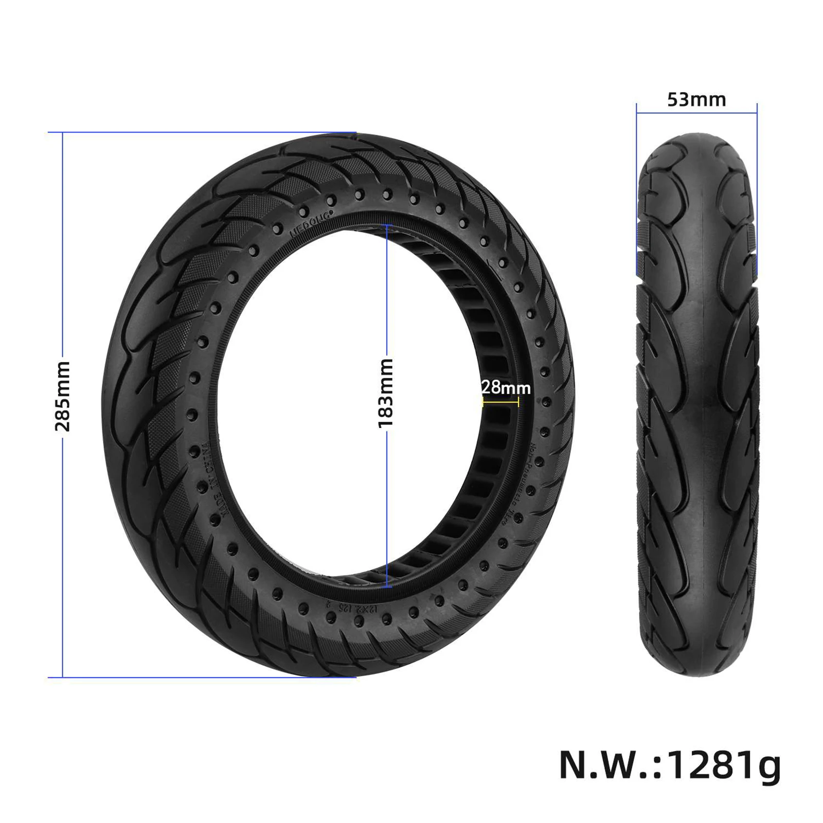 12 inch 12x2.125 Solid Tire For A Variety Of E-Scooter E-bike 12 1/2x2 1/4 Tubeless Rubber Honeycomb Tire Replacement parts