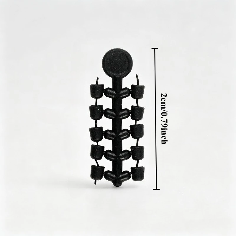 5PCS/10PCS European Carp Anti-Tangle Sleeve Black Silicone Tubing Long Cast Stability Hook Link Protector Reservoir Carp Fishing