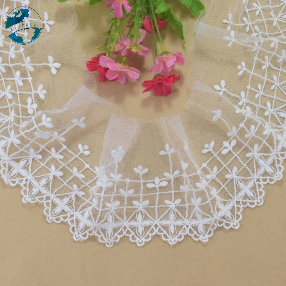 

Хлопковая вышивка, кружево, белая французская лента, ткань, гипюр, отделка своими руками, деформация, вязание, шитье, аксессуары для одежды, ширина 10 см # 4354