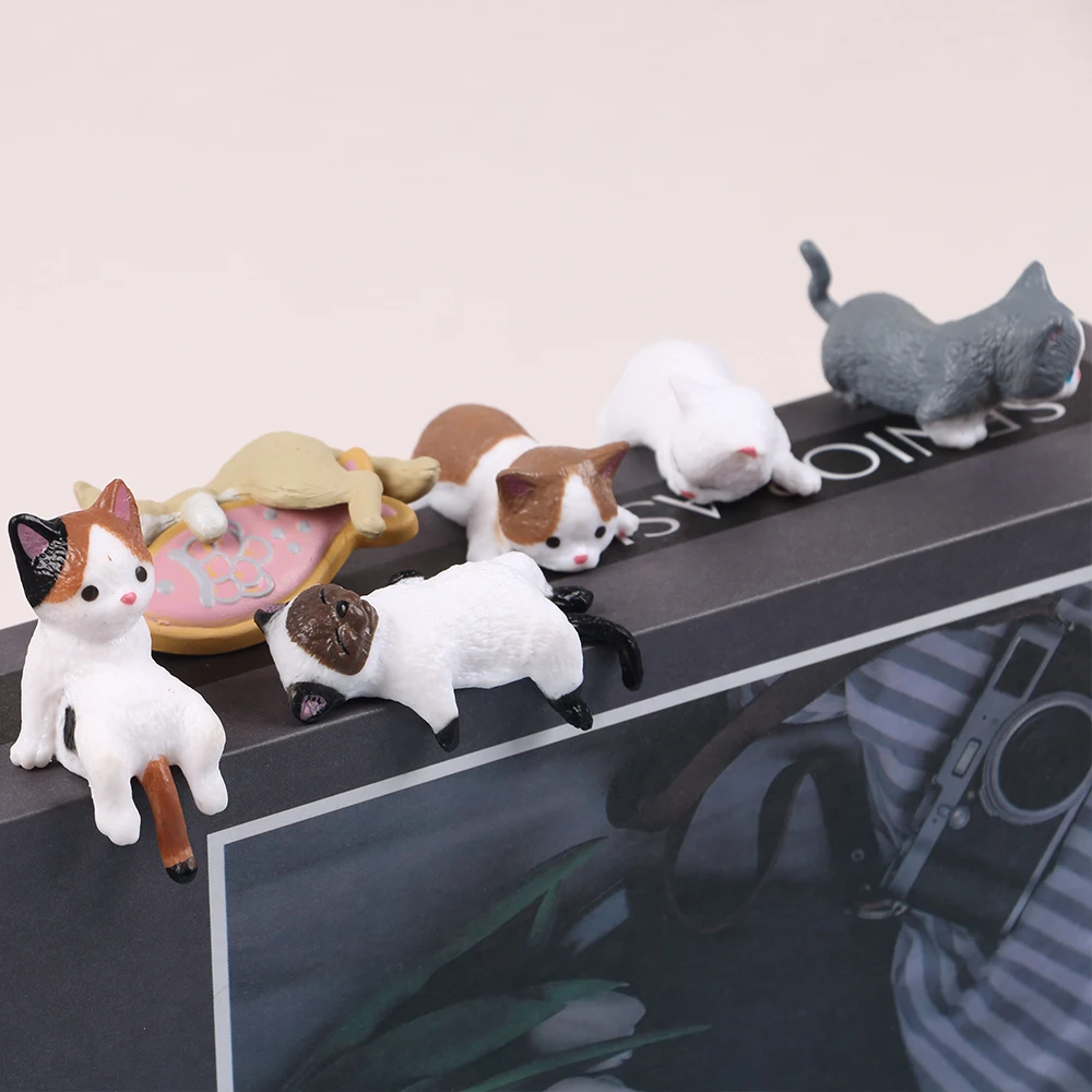 Figuras de Gatos, Adornos en Miniatura de Animales de Dibujos Animados, Divertidos Micro Paisajes, Decoración para el Hogar y el Automóvil