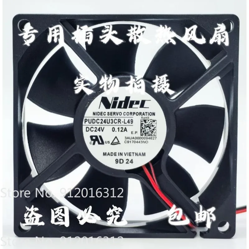 New Cooler Fan for Nidec PUDC24U3CR-L49 DC24V 0.12A 8025 Cooling Fan 80 * 80 * 25MM