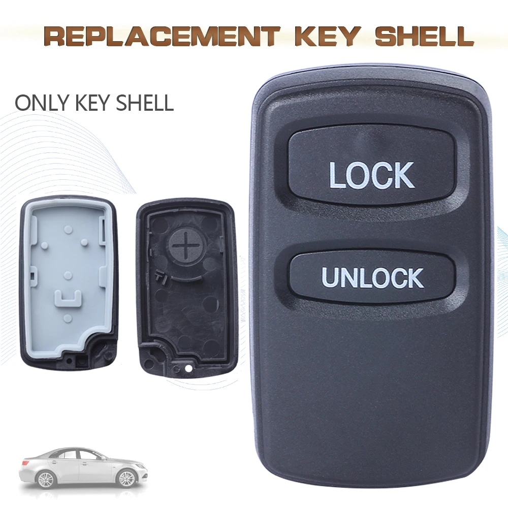 

OUCG8D-522M-A Smart Remote Key Fob Shell Case Replacement 2 Buttons for Mitsubishi Lancer Outlander Endeavor 2003-2010