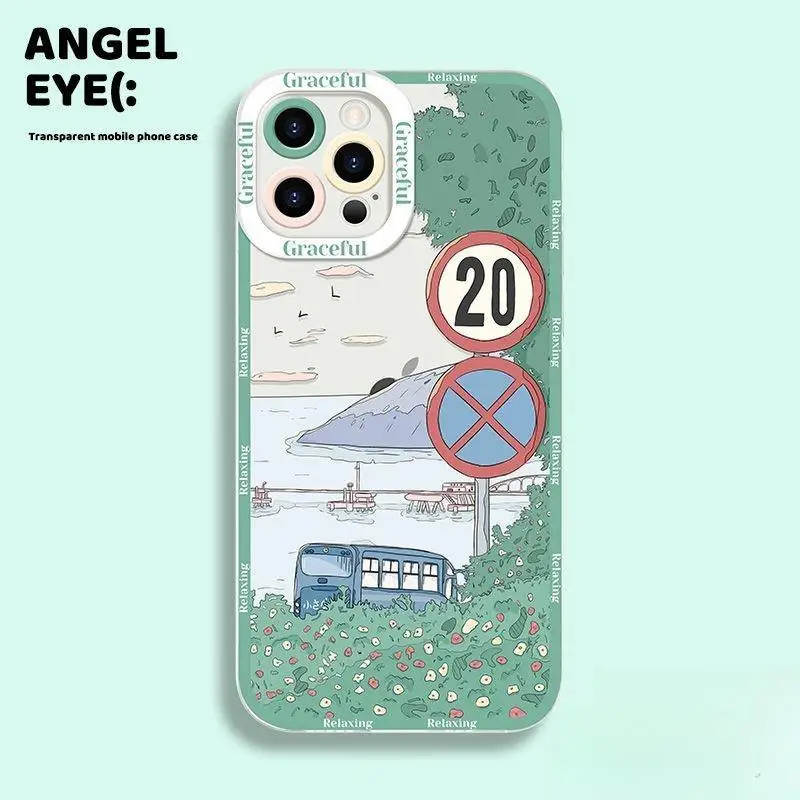 Anime Scenery Phone Case for Realme C53 C55 C67 C63 C33 C30 C35 C51 C21Y C25Y C20 8i 9i 9 10 12 Pro Plus 8 5G Clear TPU Cover