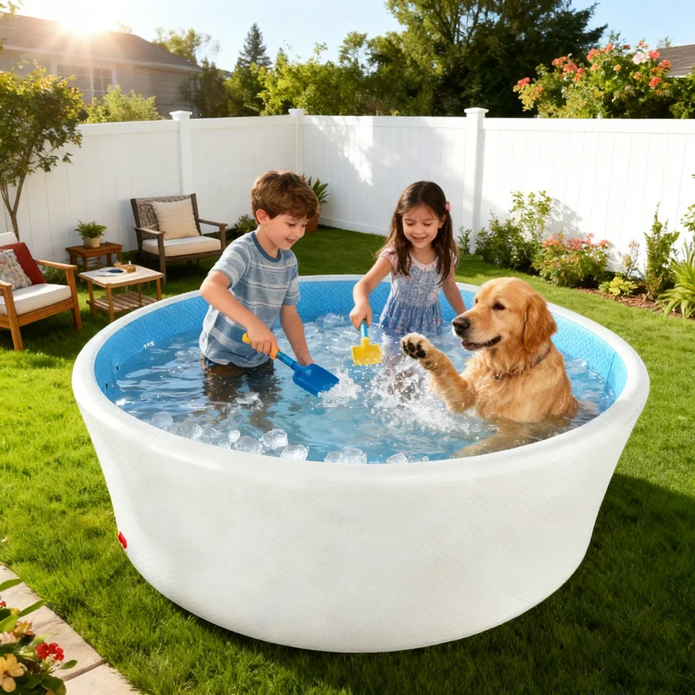 Piscina Infantil Redonda de PVC Resistente con Tecnología Drop Stitch de 3M, Gran Oferta 2026
