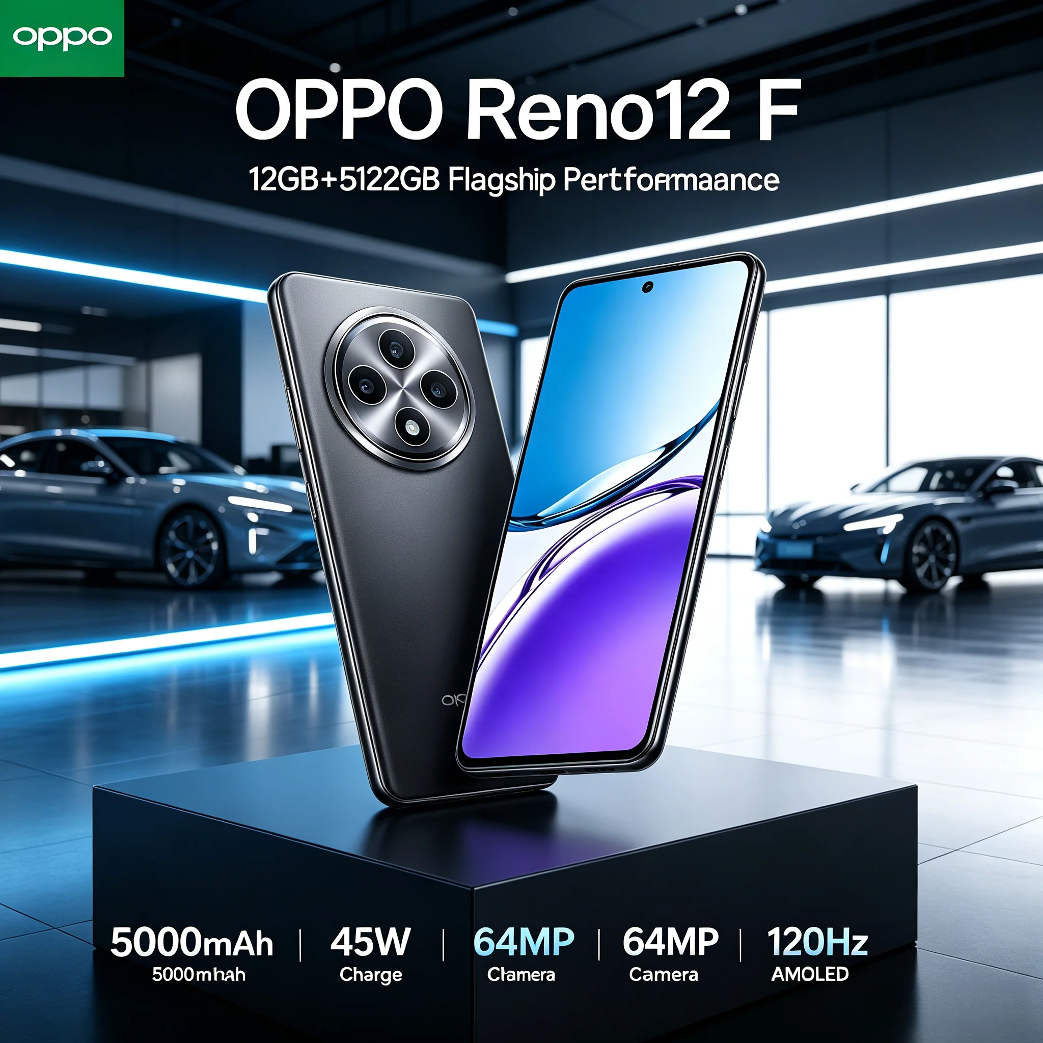OPPO Reno12F Smartphone 2026 Model 12GB RAM 512GB Storage High-End Memory for Uninterrupted Usage Official Authentic