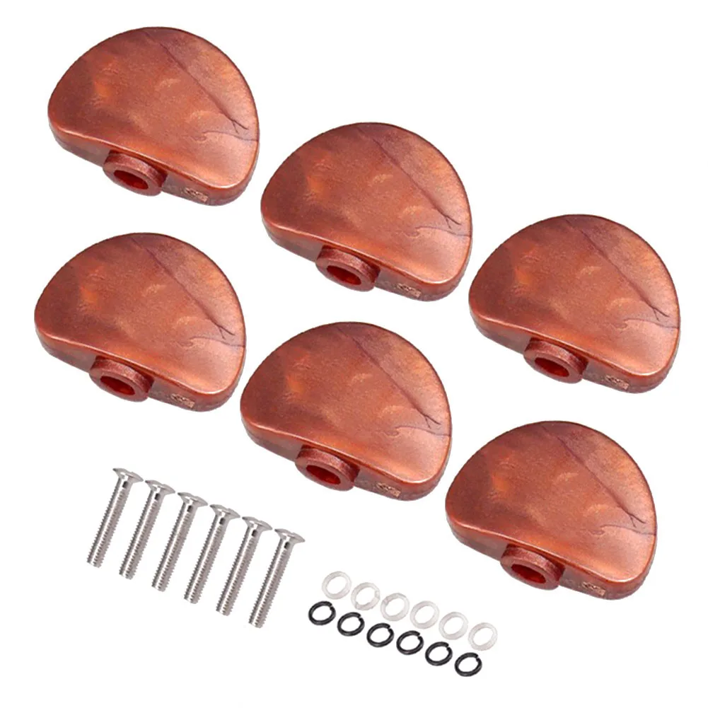 6pcs Tuning Peg Machine Heads Knobs For Folk Electric Guitar Parts With Srews Universal Acoustic Guitar Tuning Pegs Buttons