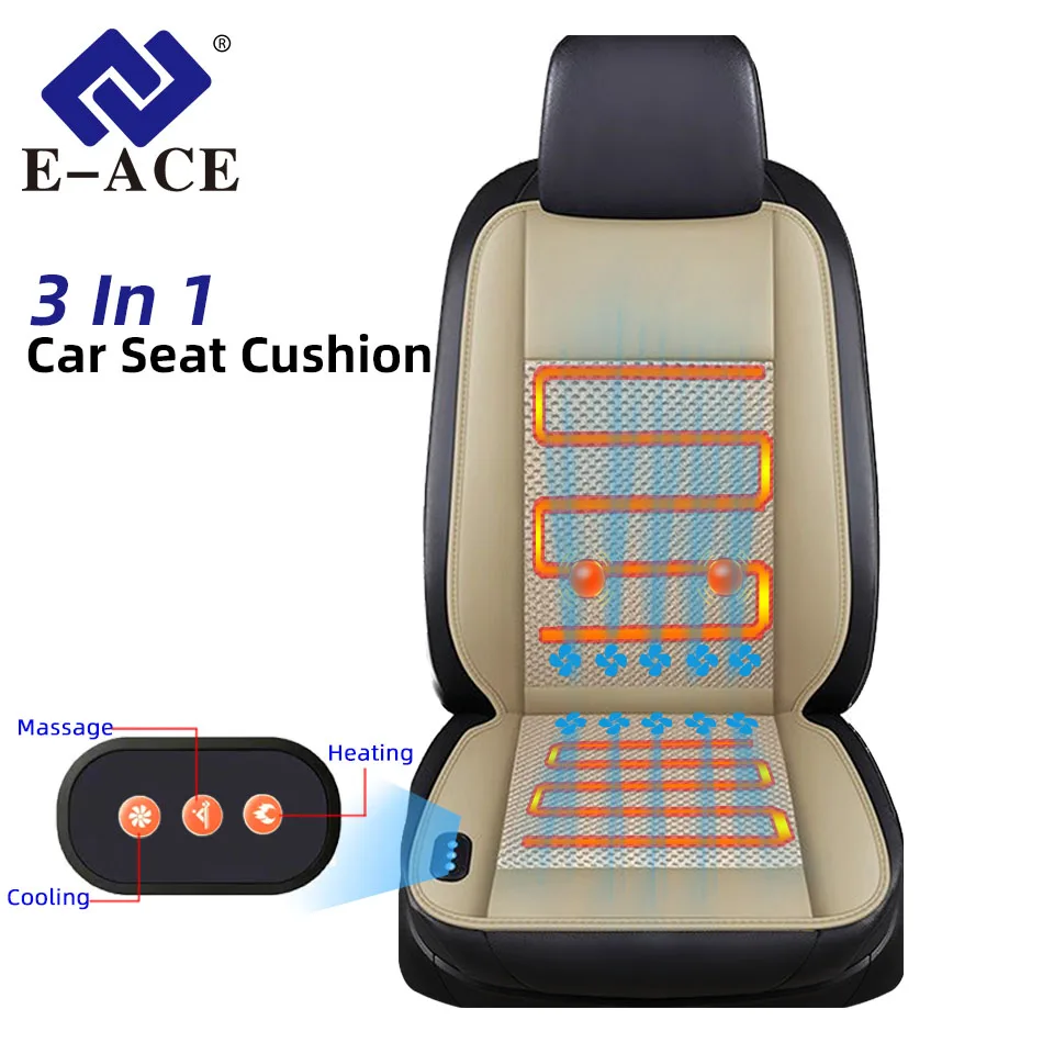 

10 Hidden Fans 3 In1 Car Seat Cover Cooling Heating Massage Multi-Functional Seat Car Cool Air Seat Cushion Fast Blow Seat Cover