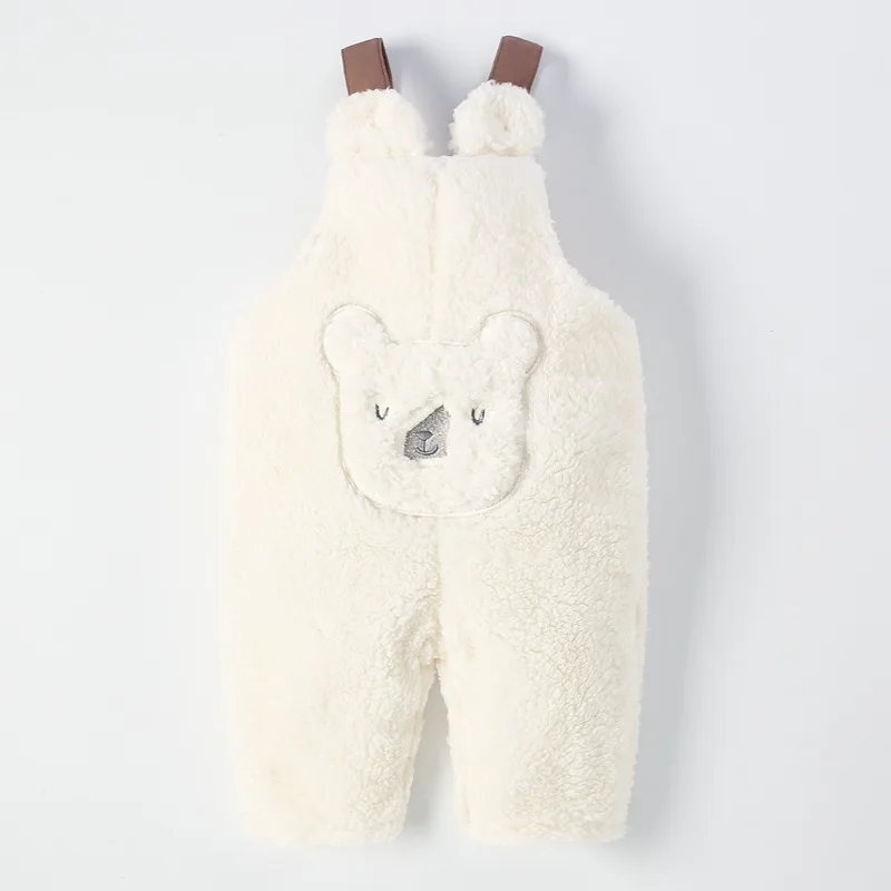 Baby Overalls with Fleece for Autumn and Winter Warmth Lamb Fleece Pants