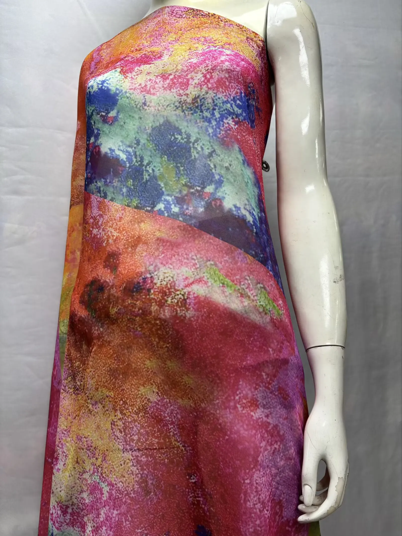 

Hot Sale New advanced 100% Cotton Printed Fabric Soft Comfortable Tulle Cotton Material Suitable for Women Dress 5yards Z5-920-1