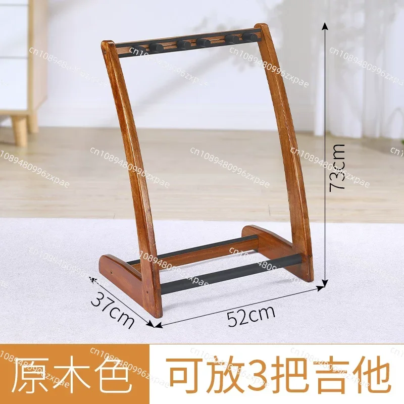 

Solid wood multi-headed guitar rack, piano store guitar storage display