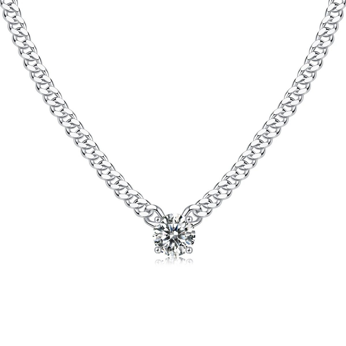 

2024 New Vvs D Diamond Moissanite S925 Sterling Silver Pendant Necklace For Women Jewelry