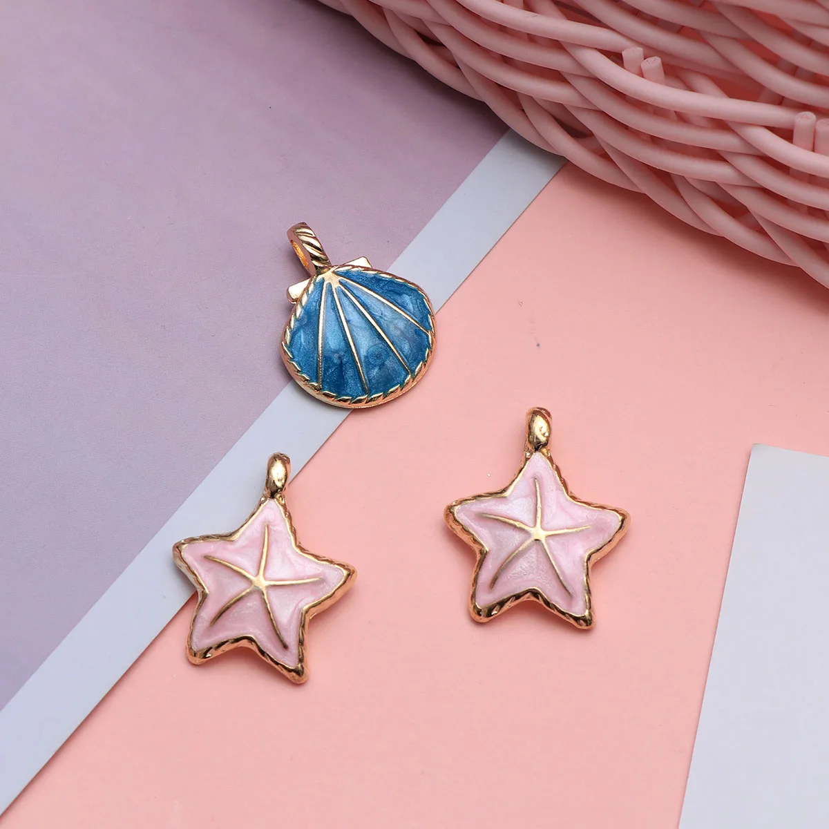

20pcs Scallop Sea Star Pendants DIY Jewelry Making Charms Alloy Necklace Bracelet Earrings Accessories