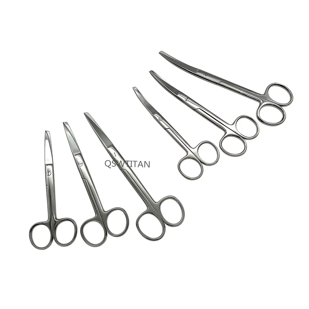 12.5-16Cm Schaar Chirurgisch Hulpmiddel 1 Stuk Rechte Gebogen Roestvrijstalen Plastische Chirurgie Instrumenten