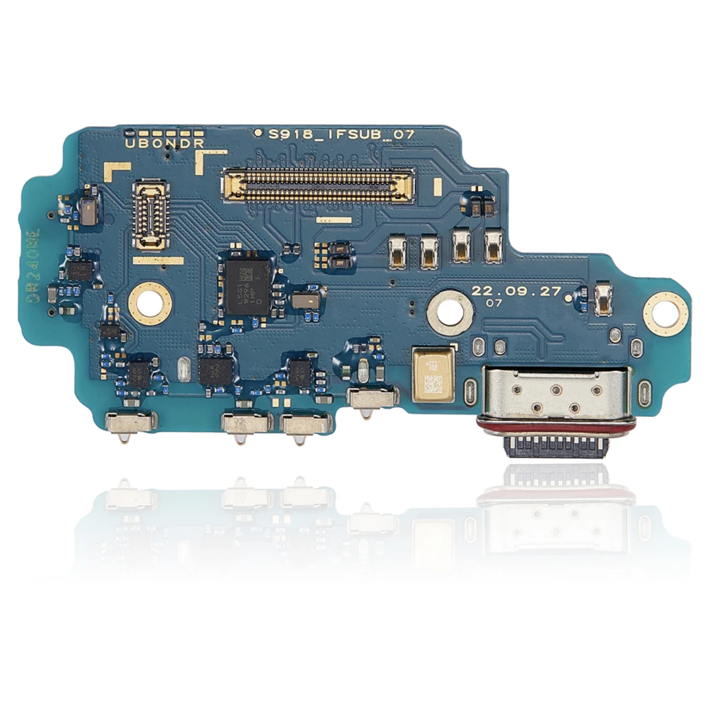 For Samsung Galaxy S23 Ultra 5G SM-S918U S918B/N/F S9180 USB Connector Dock Charger Charging Port With PCB Board Replacement