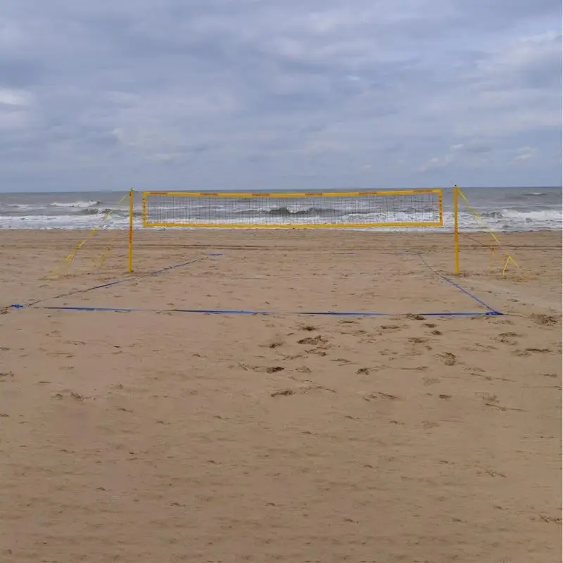 Portables Beach Volleyballs Courts Line Set with Sand Anchors and Carry Bag 