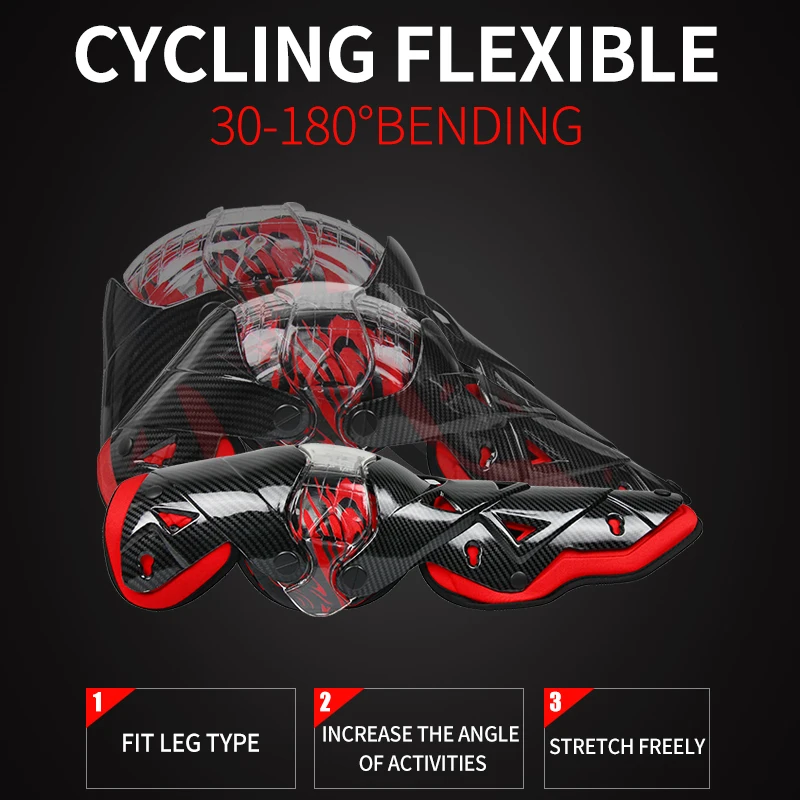 Hot Sale Motorcycle Knee Pads Hard Shell Protection Flexible Bending Motorcycle Motocross Bicycle MTB Riding Knee Pads